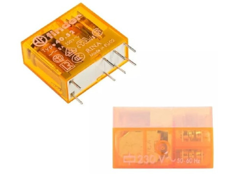 Mini Rele PCI ou Interface 2 Reversíveis 230Vac 8A 405282300000 Finder
