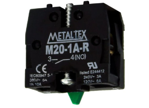 Bloco de Contato 1NA para Botão de Comando Metaltex M20-1A