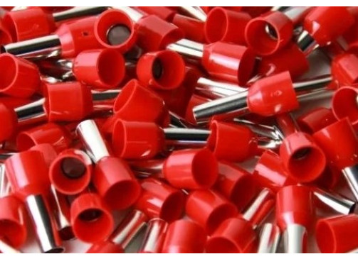 Terminal tubular 10,0mm²  E10-12 Vermelho - 100 Unidades