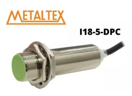 Sensor Indutivo Faceado I18-5-DPC 18MM SN=5MM PNP NA+NF 4 fios - Metaltex