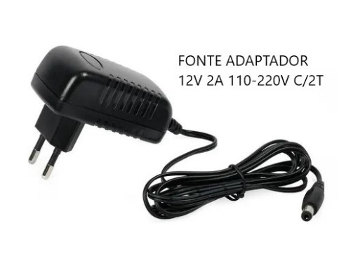 Fonte adaptador 12v 2a 110-220v c/2t  (6051)