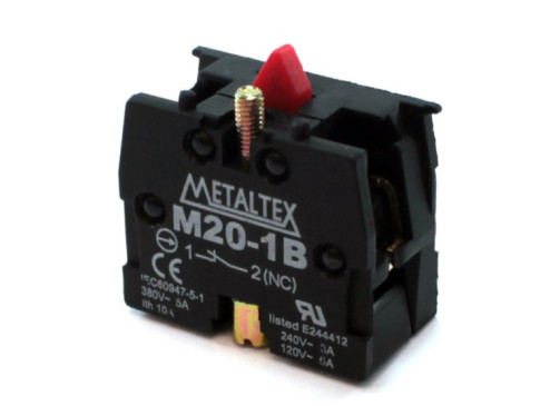 Bloco de Contato M20-1B 1NF p/ Botão de Comando  - Metaltex  