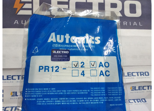 Sensor de Proximidade Indutivo NA  Autonics PR12-2AO (CA)