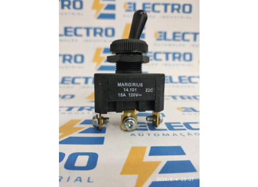 Interruptor de alavanca plástica 14101 N1FB2FP1Q Unipolar 15A 2T L-L (PA007268) - MarGirius