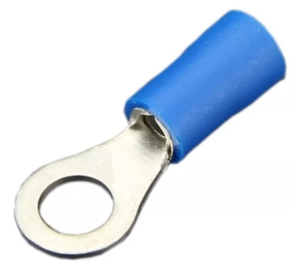 Terminal Pré-Isolado Olhal Para Cabo 2,5mm²  RVS2-6  Azul - 100 Unidades