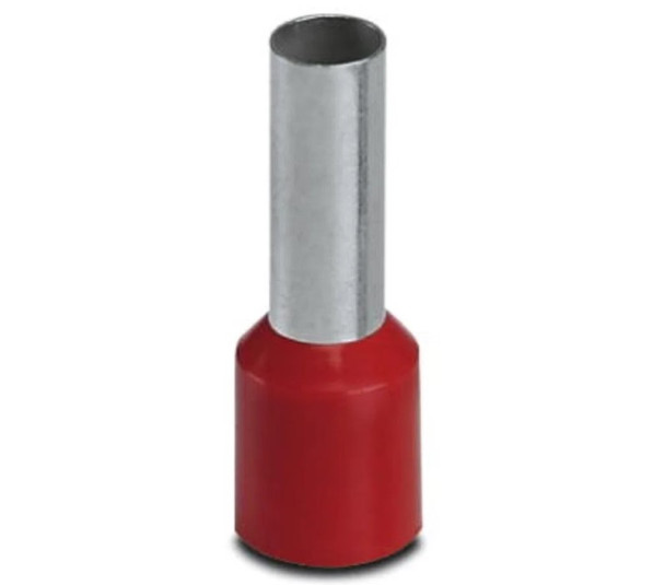 Terminal tubular 10,0mm²  E10-12 Vermelho - 100 Unidades