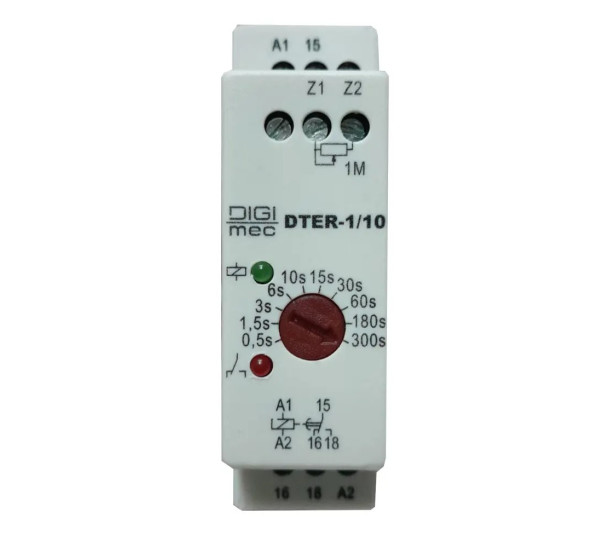 Temporizadores com retardo na energização DTER-1 10 SEG 220VCA 50/60HZ - Digimec