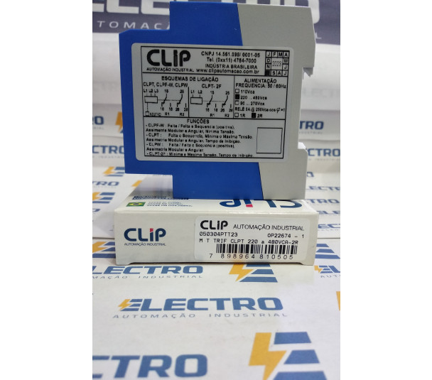 Rele Monitor CLPT-2R 220-480V De Tensão Digital Trifásico - CLIP