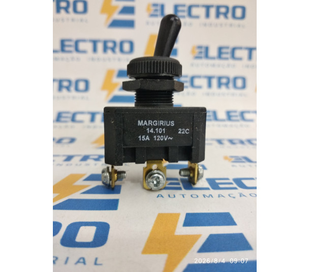 Interruptor de alavanca plástica 14101 N1FB2FP1Q Unipolar 15A 2T L-L (PA007268) - MarGirius