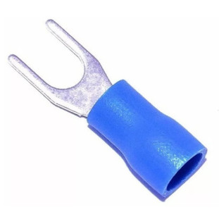 Terminal garfo pré -Isolado 2,5mm²  RV2-4 Azul - 100 Unidades – M4