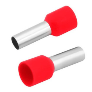 Terminal tubular 10,0mm²  E10-12 Vermelho - 100 Unidades