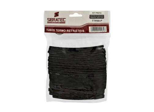 Kit Tubos Termo Retrátil Cor Preta - SIBRATEC