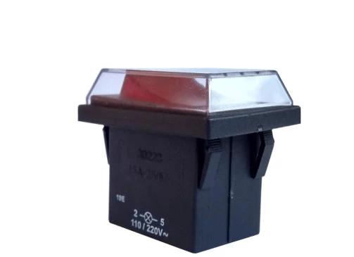 Interruptor de tecla 30223 M2FT1EE3G bipolar com capa protetora silicone 15A (VM) - MARGIRIUS