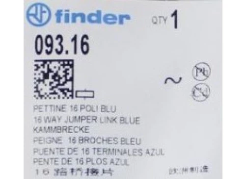 Pente De Ligação 16 POLOS 09316 AZUL - Finder