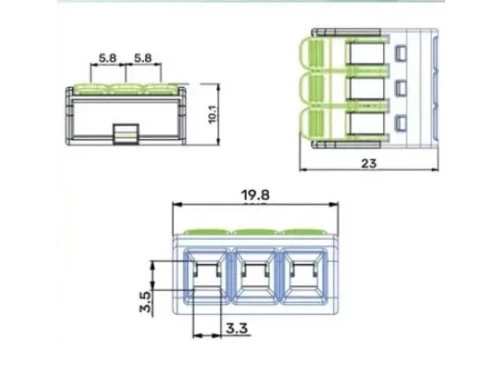 Conector De Emenda XM-28-03P - 0.2-4.0mm² 3 Vias - ProAuto