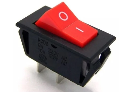 Chave Gangorra KCD6101 2T 6a 250v Vermelho c/marcação