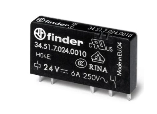 Relé para PCI/Interface 1 Reversível 24VDC 345170240010 - Finder