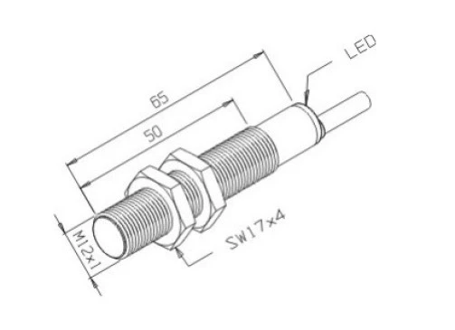 IB- 2M-12SA-PR/XL Sensor Indutivo Tubular PNP c/cabo NA+NF 01.331.2406/000 - Tecnotron