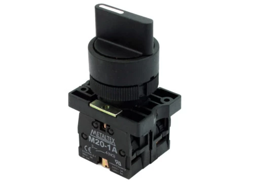 MTXB - BOTAO SELET 3POS C/RETORNO 1NA+1NF (45G) - P20SCR7-B-1C - KNOB CURTO (I23483)