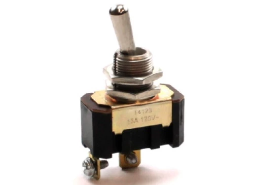 Interruptor de alavanca metálica 14123 A1B1P1Q Unipolar 15A/120V 10A/250V Liga / Desliga - MarGirius