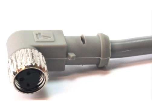 CT08F/3S-C05.C1 - Cabo Conector para Sensor 90° Femea 3 Pinos M8 5mts  - Tecnotron