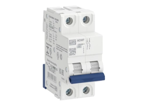 Minidisjuntor  MDW-C 10-2 polos 400VCA 3KA MAT 10076407 WEG