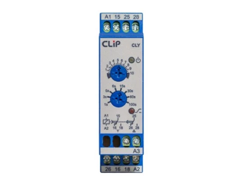 Rele temporizador CLY 24-242vca/Vcc Ya  1-100 Seg - CLIP 
