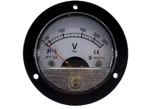 Amperímetro Analógico JPT-52 30A Redondo Leitura Direta (15686) -  JNG 