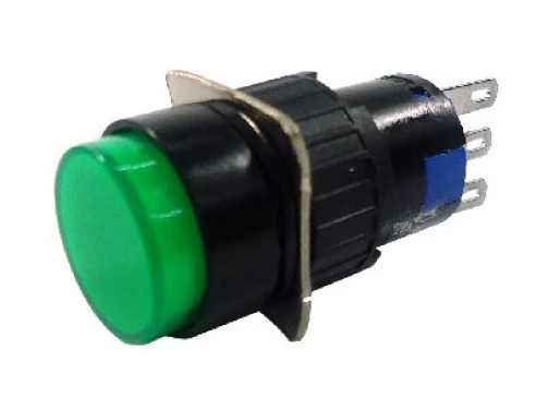 Botão de Comando Redondo Pulsante 16mm JNG YLAY8E-Y11G