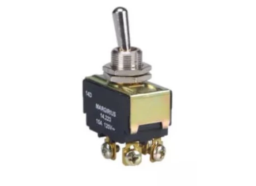 Interruptor de alavanca metálica 14223 A1B1P1Q Bipolar 15A 4T L-D - MarGirius
