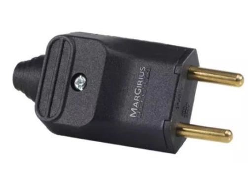 Plugue para tomada PLD2-2 Preto (2 Pinos Reto 20A) - MarGirius