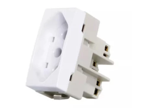 Interruptor residencial Tomada 2P+T 20A Branca Linha Sleek (16048) - MarGirius