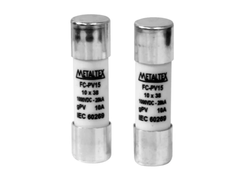 FC-PV15 FUSÍVEL CILÍNDRICO 10X38MM GPV 1000V - 15A - METALTEX