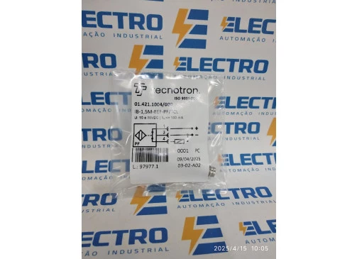 Sensor Indutivo IB -1,5M-8EF-PF/TCL PNP/NF Conector M8 - Tecnotron