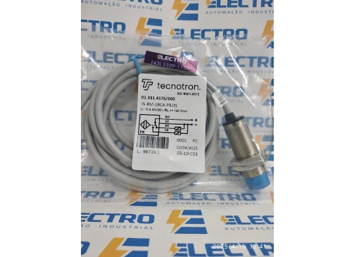 Sensor Indutivo IN- 8M-18CA-PR/XL PNP Cabo - Tecnotron