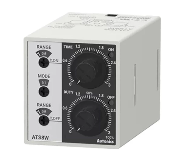 Controlador Temporizador analogico Ciclico 8 Pinos ATS8W-43 100-240VCA/24-240VDC - Autonics