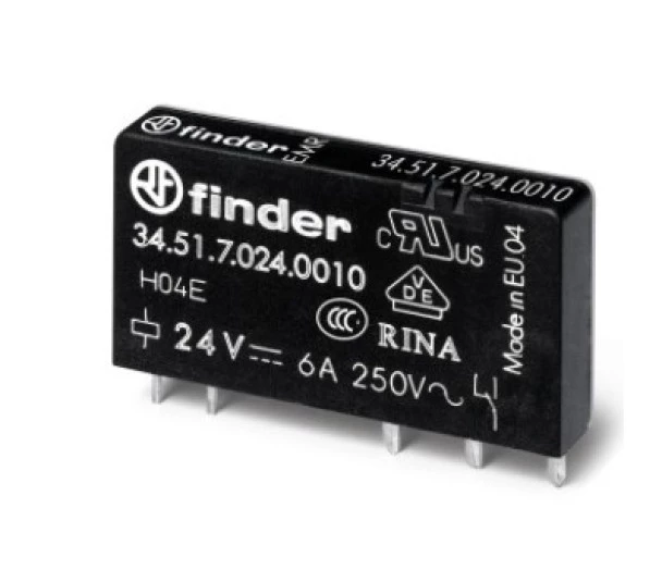 Relé para PCI/Interface 1 Reversível 24VDC 345170240010 - Finder