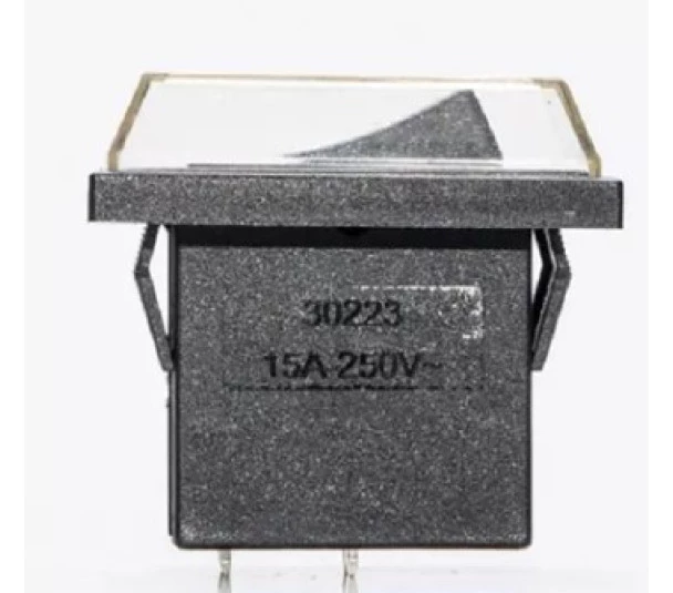 Interruptor Tecla Bipolar 30223 M2FT1EE3G Liga / Desliga 15A/250V C/ Iluminação e capa silicone  - MarGirius
