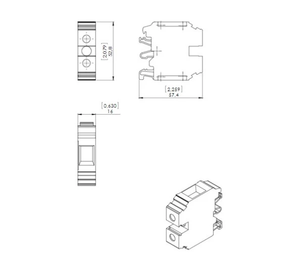 Borne btwp 35,0mm cz 750v  (10261739) - Weg