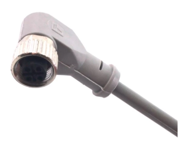 CT12F/4S-C02.C1 Cabo Conector para Sensor 90° 4 Pinos M12 2mts Femea 09.912.0201/003 - Tecnotron