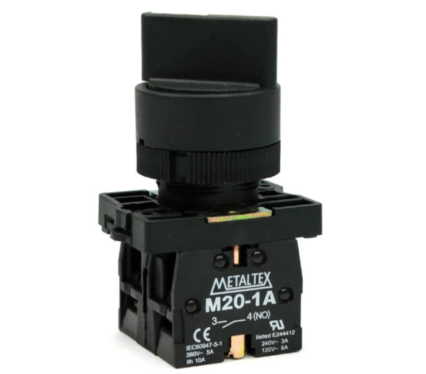 MTXB - BOTAO SELET 3POS C/RETORNO 2NA (45G) - P20SCR7-B-2A - KNOB CURTO
