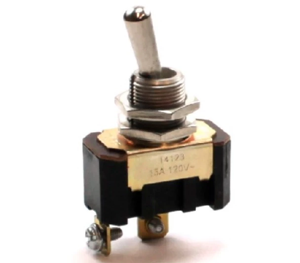 Interruptor de alavanca metálica 14123 A1B1P1Q Unipolar 15A/120V 10A/250V Liga / Desliga - MarGirius