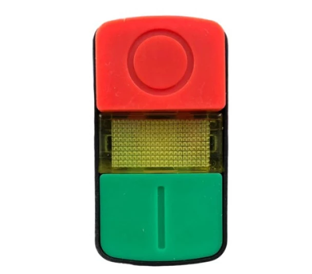 Botao de Comando Duplo Iluminado P20IDL-Y7-1C  24V NA+NF - Metaltex