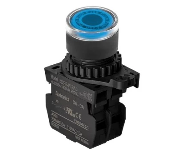 Botao Comando Azul Iluminado 220V + NA S2PR-P3BAL - Autonics