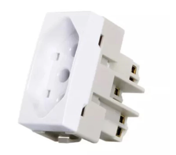 Interruptor residencial Tomada 2P+T 20A Branca Linha Sleek (16048) - MarGirius