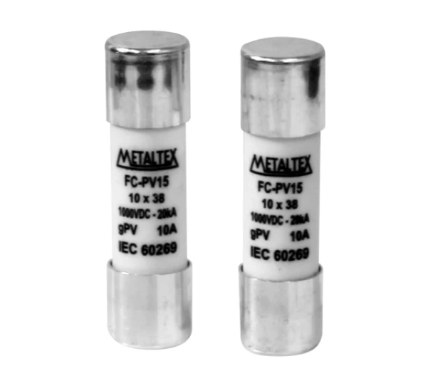 FC-PV15 FUSÍVEL CILÍNDRICO 10X38MM GPV 1000V - 15A - METALTEX