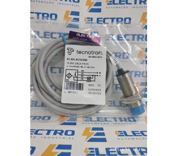 Sensor Indutivo IN- 8M-18CA-PR/XL PNP Cabo - Tecnotron