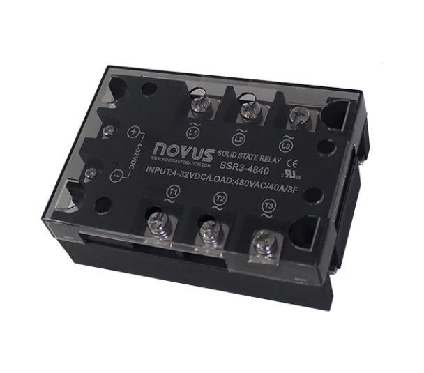 Rele Estado Solido Trifásico SSR3-4890 5-32VDC 90A/480VAC - NOVUS 