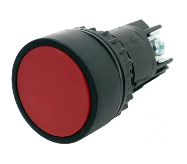 Botao Monobloco T2PBR-1C-M 22mm Vermelho (NA+NF) - Metaltex