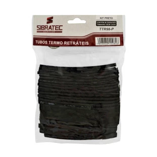 Kit Tubos Termo Retrátil Cor Preta - SIBRATEC